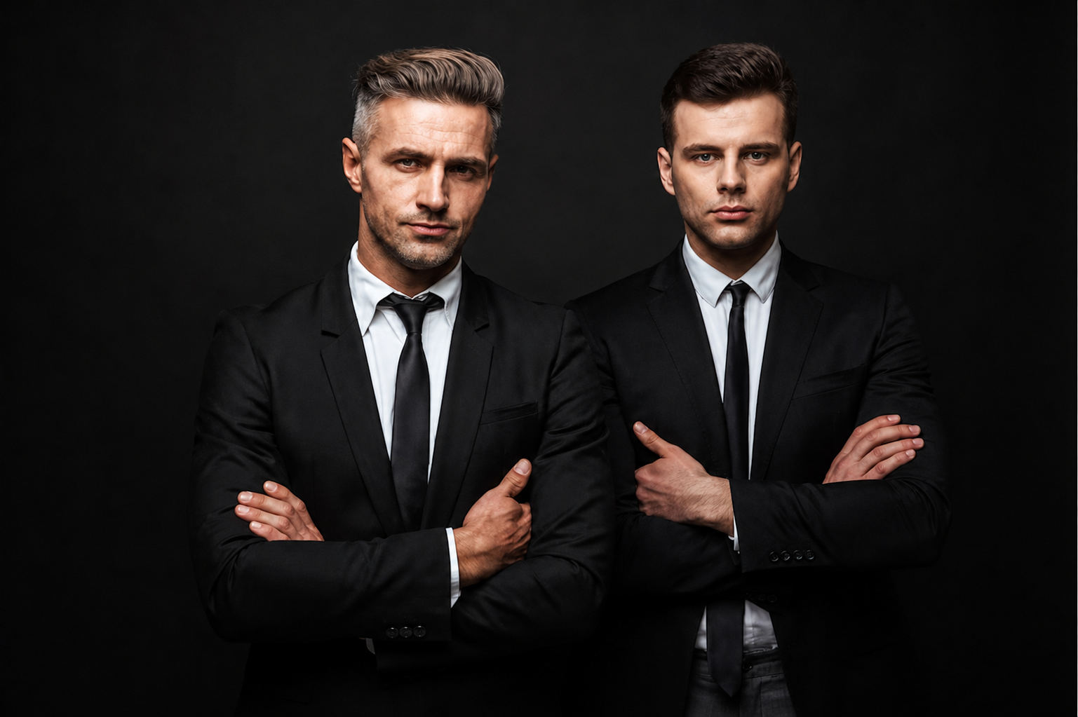 Dois homens de negócios usando ternos